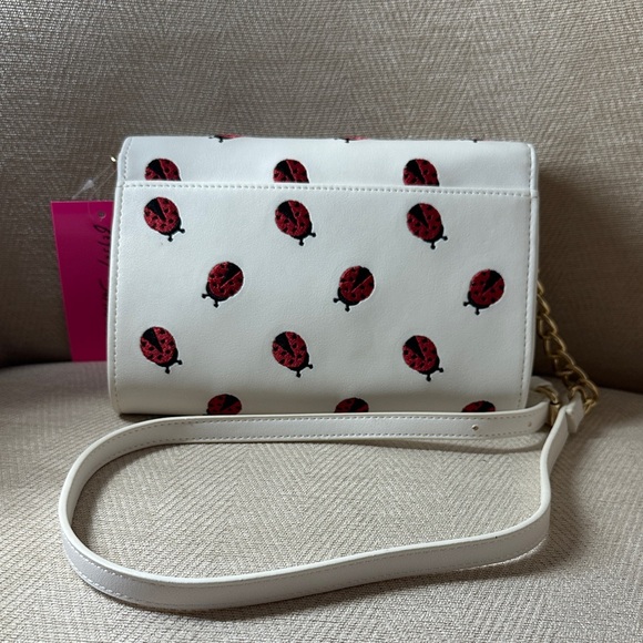 Betsey Johnson White and Red Ladybug 🐞 Crossbody Bag - Picture 8 of 11